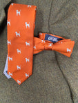 Hunting Hound Woven Emblematic Repp Tie